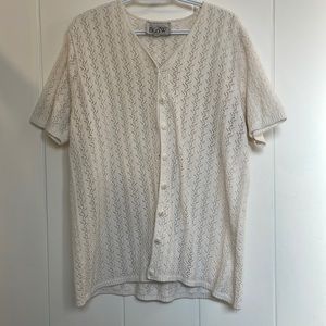 Vintage Knit T Shirt Style Cardigan